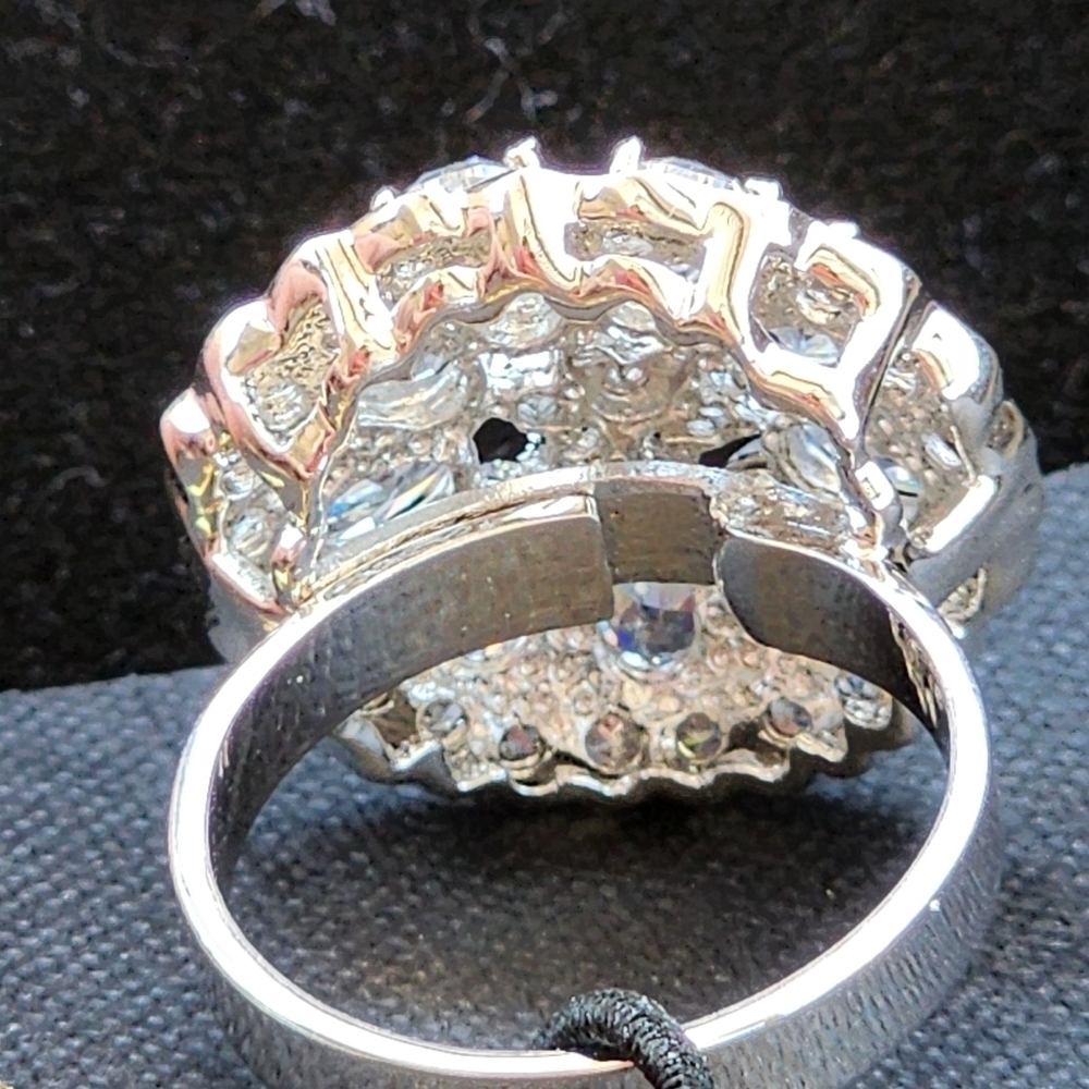 Cookie Lee silver bling jewel ring NWT - Picture 12 of 13